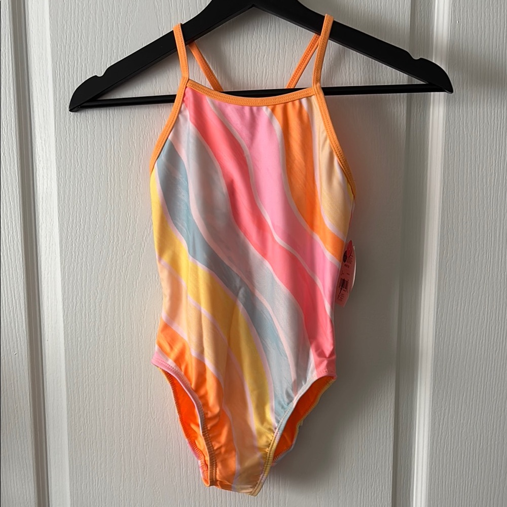 George Orange and Pink One Piece Swimsuit